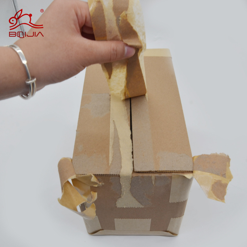Venta al por mayor Eco Friendly Impreso PE Autoadhesivo Sensible a la presión Kraft Craft Cinta de sellado de papel engomado
