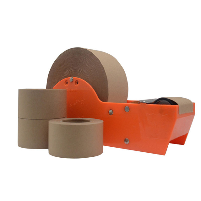 Factory Custom Eco-friendly Degradable Water Activated Kraft Packing Tape Reinforced Kraft Tape